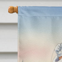 Fishing Santa Claus with Catfish Christmas House Flag