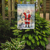 Fishing Santa Claus with Catfish Christmas Garden Flag
