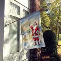 Fishing Santa Claus with Crappie Christmas House Flag