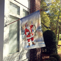 Fishing Santa Claus with Striped Bass Christmas House Flag