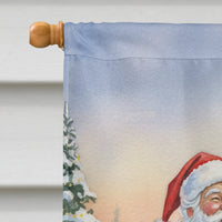 Fishing Santa Claus with Striped Bass Christmas House Flag