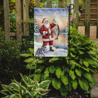 Fishing Santa Claus with Striped Bass Christmas Garden Flag