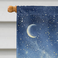 Santa Claus by the Campfire Christmas House Flag