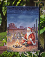 Santa Claus by the Campfire Under the Stars Christmas Garden Flag
