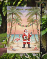 Santa Claus Decorating Palm Tree Christmas Garden Flag