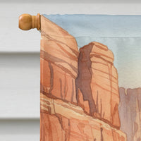 Santa Claus in the Desert Canyon Christmas House Flag