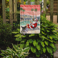 Santa Claus in Palm Springs Christmas Garden Flag