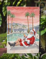 Santa Claus in Palm Springs Christmas Garden Flag