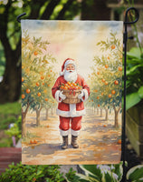 Santa Claus in the Orange Grove Christmas Garden Flag