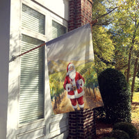 Santa Claus in the Vineyard Christmas House Flag