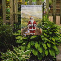 Santa Claus in the Vineyard Christmas Garden Flag