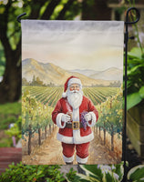 Santa Claus in the Vineyard Christmas Garden Flag
