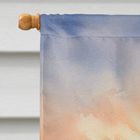 Santa Claus on Horseback at the Ranch Christmas House Flag