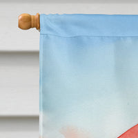 Santa Claus on the Beach Christmas House Flag