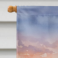 Santa Claus on the Red Rocks Christmas House Flag