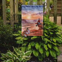 Santa Claus on the Red Rocks Christmas Garden Flag