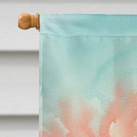 Santa Claus Riding a Burro Christmas House Flag