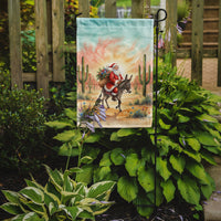 Santa Claus Riding a Burro Christmas Garden Flag