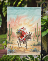 Santa Claus Riding a Burro Christmas Garden Flag