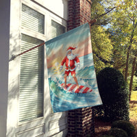 Santa Claus Surfing Christmas Morning Christmas House Flag