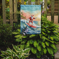 Santa Claus Surfing the Pacific Christmas Garden Flag