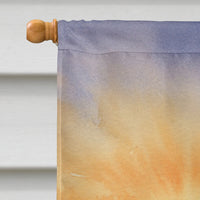 Santa Claus Watching the Sunset Christmas House Flag