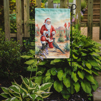 Santa Claus with a Roadrunner Christmas Garden Flag
