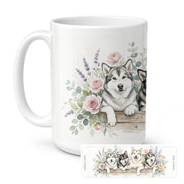 Caroline's Treasures Alaskan Malamute Ceramic Coffee Mug 15 oz
