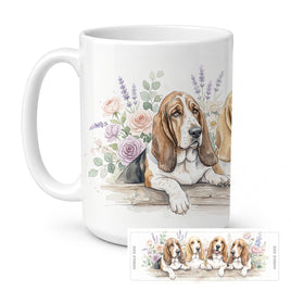 Caroline's Treasures Basset Hound Ceramic Coffee Mug 15 oz