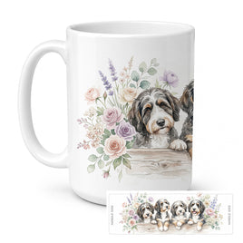 Caroline's Treasures Bernedoodle Ceramic Coffee Mug 15 oz
