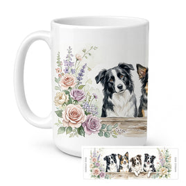 Caroline's Treasures Border Collie Ceramic Coffee Mug 15 oz