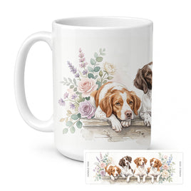 Caroline's Treasures Brittany Spaniel Ceramic Coffee Mug 15 oz