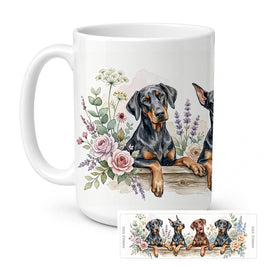Caroline's Treasures Doberman Pinscher Ceramic Coffee Mug 15 oz