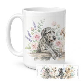 Caroline's Treasures Irish Wolfhound Ceramic Coffee Mug 15 oz