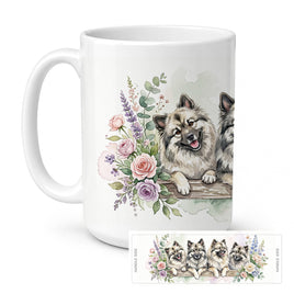 Caroline's Treasures Keeshond Ceramic Coffee Mug 15 oz