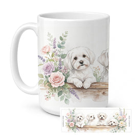 Caroline's Treasures Maltese Ceramic Coffee Mug 15 oz