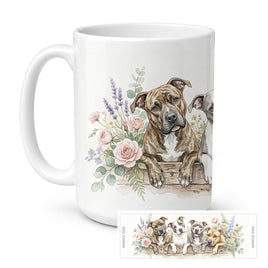 Caroline's Treasures Pit Bull Terrier Ceramic Coffee Mug 15 oz