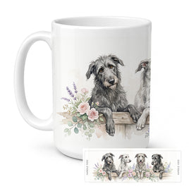 Caroline's Treasures Scottish Deerhound Ceramic Coffee Mug 15 oz