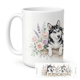 Caroline's Treasures Siberian Husky Ceramic Coffee Mug 15 oz
