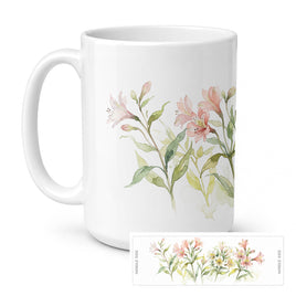 Caroline's Treasures Alstroemeria Flowers Ceramic Coffee Mug 15 oz