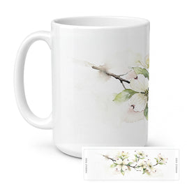 Caroline's Treasures American Dogwood Flowers Ceramic Coffee Mug 15 oz