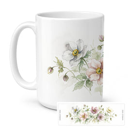 Caroline's Treasures Anemones Flowers Ceramic Coffee Mug 15 oz