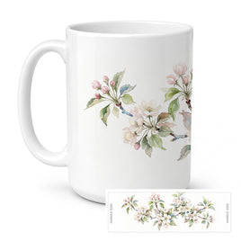 Caroline's Treasures Apple Blossom Flowers Ceramic Coffee Mug 15 oz