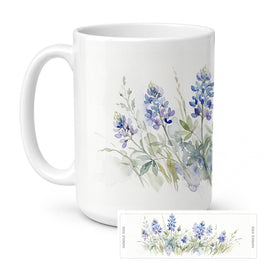 Caroline's Treasures Bluebonnets Flowers Ceramic Coffee Mug 15 oz