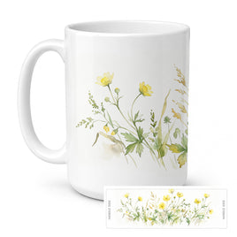 Caroline's Treasures Buttercups Flowers Ceramic Coffee Mug 15 oz