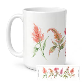 Caroline's Treasures Celosia Flowers Ceramic Coffee Mug 15 oz