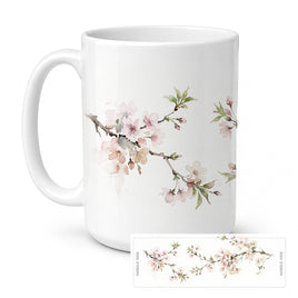Caroline's Treasures Cherry Blossom Flowers Ceramic Coffee Mug 15 oz
