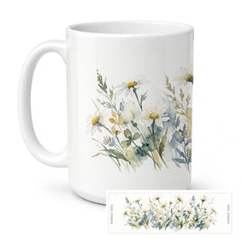 Caroline's Treasures Daisies Flowers Ceramic Coffee Mug 15 oz