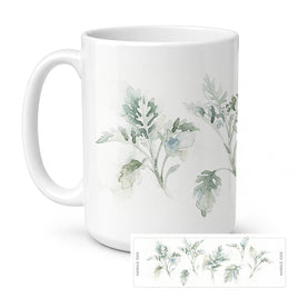 Caroline's Treasures Dusty Miller Flowers Ceramic Coffee Mug 15 oz