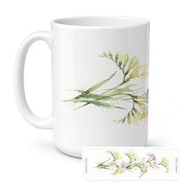 Caroline's Treasures Freesia Flowers Ceramic Coffee Mug 15 oz